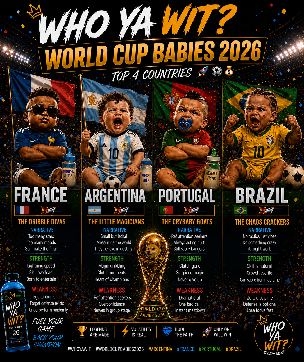 WHO YA WIT — World Cup Babies 2026 Top 4 Countries